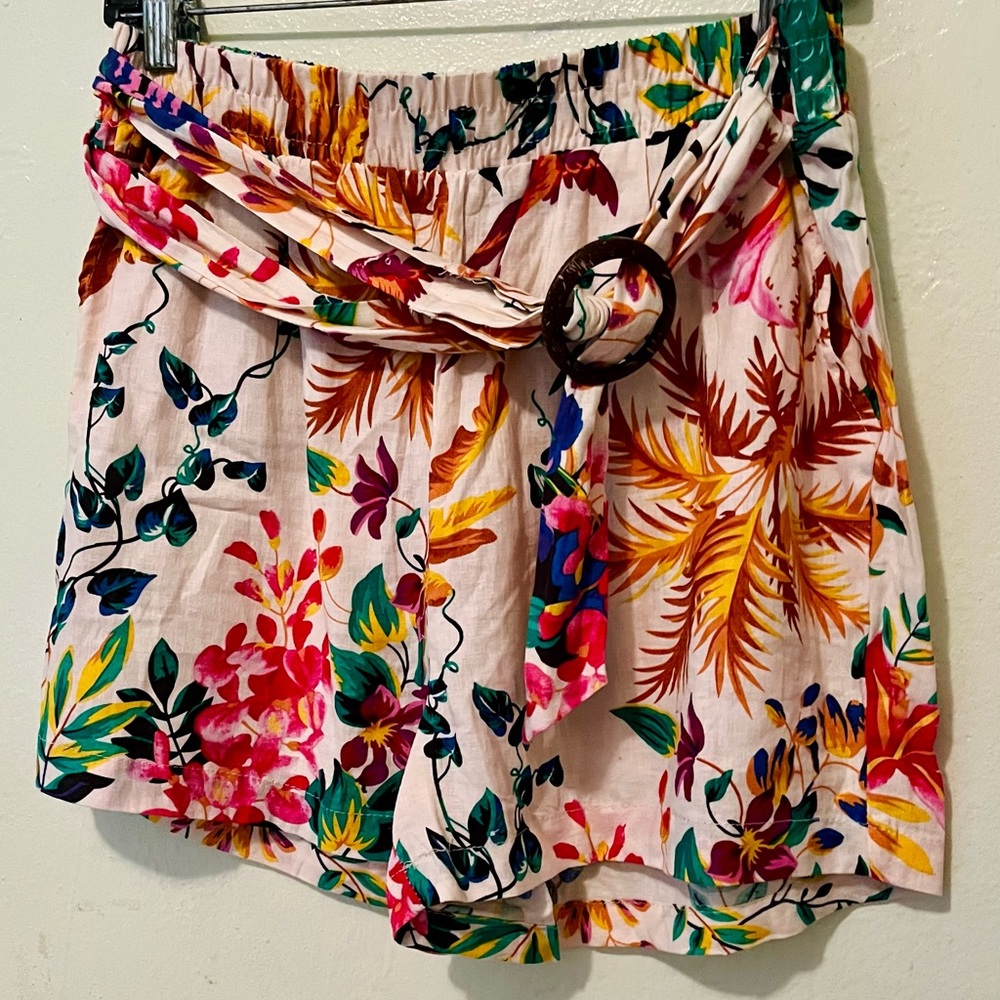 Rachel Roy Tropical Linen Short Pants